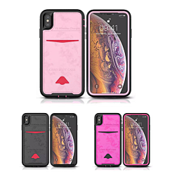 iPhone XR Leather Card Slots Wallet 2in Hybrid Case