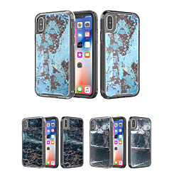 iPhone XR Marble Design Black Bumper Shockproof Case
