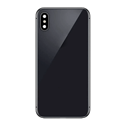 Order the Back Glass with Camera Lens for iPhone X in Space Gray, without logo.
