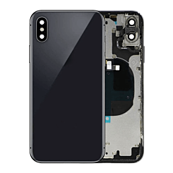 Buy the Back Housing Frame with small components pre-installed for iPhone X, Space Gray, with no logo.
