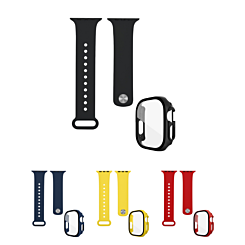 iWatch 49mm Silicone Soft Band & Bumper Case w/Tempered Glass