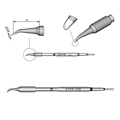 JBC C245749 Bevel Bent Cartridge  0.6 (Not Returnable)