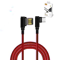 LDNIO LC421 90 Degree USB A-M Charging Cable (RED) (6ft) (12W) (Only Ground Shipping)