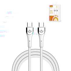LDNIO LC862C USB C-C Fast Charging Braided Data Cable (WHITE) (6ft) (65W) (Only Ground Shipping)