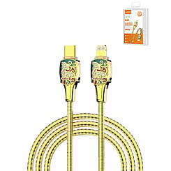 LDNIO LC881i PD-3.1 USB C-L Non-MFI Fast Charging Cable (30W) (GOLD) (3ft) (Only Ground Shipping)