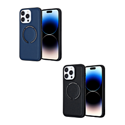 Leather Design Wireless Charging Case for iPhone 15 Pro Max (Only Ground Shipping)