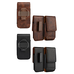 Leather Magnetic Vertical Pouch W Belt Clip