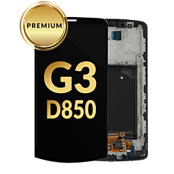LCD Assembly with Frame for LG G3 (D850) (BLACK) (Premium)