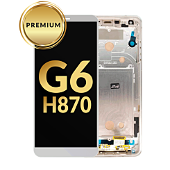 LCD Assembly with Frame for LG G6 (H870) (WHITE) (Premium)
