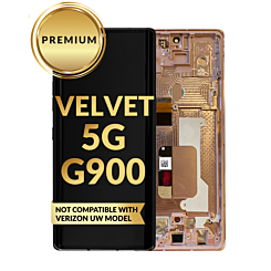 OLED Assembly with Frame for LG Velvet 5G G900 (Not Compatible With Verizon UW Model) (PINK) (Premium)