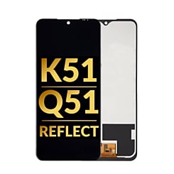 LCD Assembly without Frame for LG K51 / Q51 / Reflect (BLACK) (Premium)