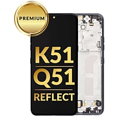 LCD Assembly with Frame for LG K51 / Q51 / Reflect (BLACK) (Premium)
