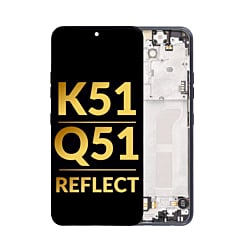 LCD Assembly with Frame for LG K51 / Q51 / Reflect (BLACK) (Premium)