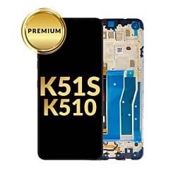 LCD Assembly with Frame for LG K51s (K510) (BLACK) (Premium)