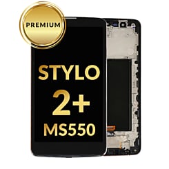 LCD Assembly with Frame for LG Stylo 2 Plus (MS550) (BLACK) (Premium)