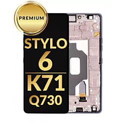 LCD Assembly with Frame for LG Stylo 6 / K71 (Q730) (BLACK) (Premium)