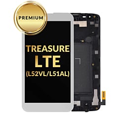 LCD Assembly with Frame for LG Treasure LTE (L52VL L51AL) (WHITE)