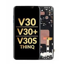 OLED Assembly with Frame for LG V30 / V30+ / V30S ThinQ (BLACK) (Premium)