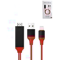 HDMI-USB A / L 2in1 HDTV Charging Data Cable (6ft) (Only Ground Shipping)
