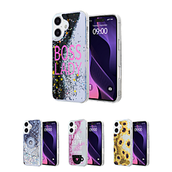 Liquid Quicksand Glitter Cover Case for iPhone 16 Plus (Only Ground Shipping)