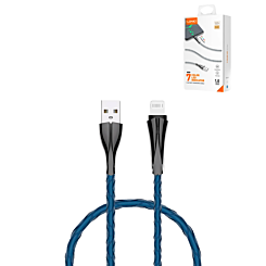 LDNIO LS461 USB A-L Non-MFI 7 Color Fast Charging Cable (BLUE) (3ft) (12W) (Only Ground Shipping)