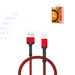 LDNIO LS63 USB A-L Non-MFI Fast Charging Data Cable (RED) (3ft) (12W) (Only Ground Shipping)