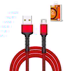 LDNIO LS64 USB A-M Braided Charging Data Cable (RED) (6ft) (12W) (Only Ground Shipping)