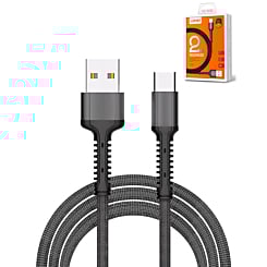 LDNIO LS64 USB A-C Braided Charging Data Cable (GRAY) (6ft) (12W) (Only Ground Shipping)