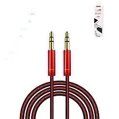 LDNIO LYS01 AUX-AUX Cable (RED) (3ft) (Only Ground Shipping)