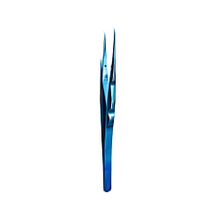LuoWei Ultra Lightweight High Precision Titanium Alloy Tweezers Non-Slip - Curved (BLUE) (Not Returnable)