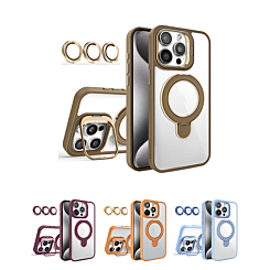 Magnetic Clear Case w/ 2 Kickstand & Camera Lens for iPhone 14 Pro Max (Only Ground Shipping)