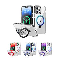 Magnetic Clear Case w/ Kickstand for iPhone 14 Pro Max (Only Ground Shipping)
