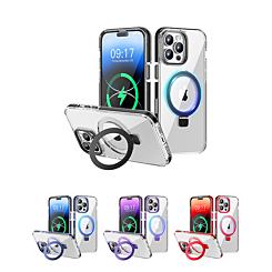 Magnetic Clear Case w/ Kickstand for iPhone 16 Pro Max (Only Ground Shipping)