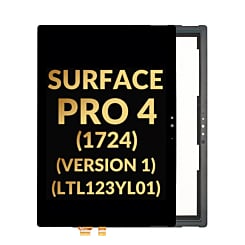 LCD Assembly without Frame for Microsoft Surface Pro 4 (1724 / V1 / LTL123YL01) (BLACK) (Premium)