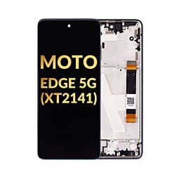 LCD Assembly with Frame for Motorola Edge 5G 2021 (XT2141 / 2021) (NEBULA BLUE) (Premium)