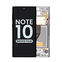 OLED Assembly with Frame for Galaxy Note 10 N970 (AURA WHITE) (Service Pack)