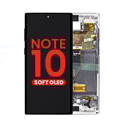 OLED Assembly with Frame for Galaxy Note 10 N970 (AURA WHITE) (Aftermarket)