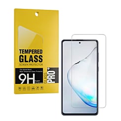 Purchase the Clear Tempered Glass for Galaxy Note 10 Lite, case friendly, 2.5D curved, one piece.