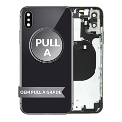 Order the Back Housing Frame with small components pre-installed for iPhone X, Space Gray, OEM Pull A Grade.
