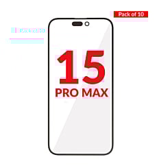 Front Glass w/ OCA (Pack of 10) for iPhone 15 Pro Max (Premium)