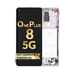 OLED Assembly with Frame for OnePlus 8 5G (POLAR SILVER) (Premium)