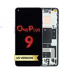 OLED Assembly with Frame for OnePlus 9 (WINTER MIST) (US Version) (Aftermarket OLED)