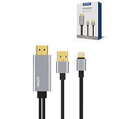 Onten USB-L to HDMI w/ USB A Cable 2K@30hz (6ft) (Only Ground Shipping)