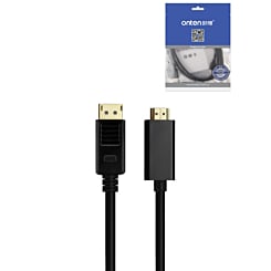 Onten DP Male to HDMI Cable (BLACK) (6ft) (Only Ground Shipping)