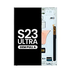 OLED Assembly with Frame for Galaxy S23 Ultra S918 (CREAM) (Pull A Grade)