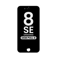 Shop the black LCD assembly with steel plate for iPhone 8, SE 2020, and SE 2022 – pull D grade.