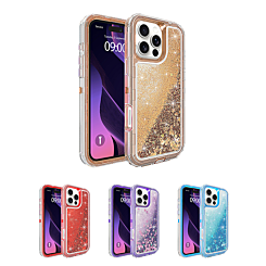 Protective Glitter Liquid Bumper Case for iPhone 16 Pro (Only Ground Shipping)