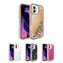 Protective Glitter Liquid Bumper Case for iPhone 16 (Only Ground Shipping)