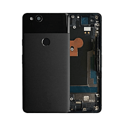 Housing Frame w/ Small Components Pre-Installed for Google Pixel 2 (NO LOGO) (BLACK)