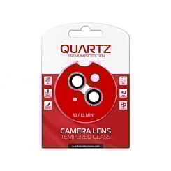 Order the Quartz HD Tempered Diamonds Metal Ring for iPhone 13 and 13 Mini Back Camera in White.

